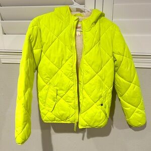 Cat & Jack Girl Jacket Neon Yellow Size L